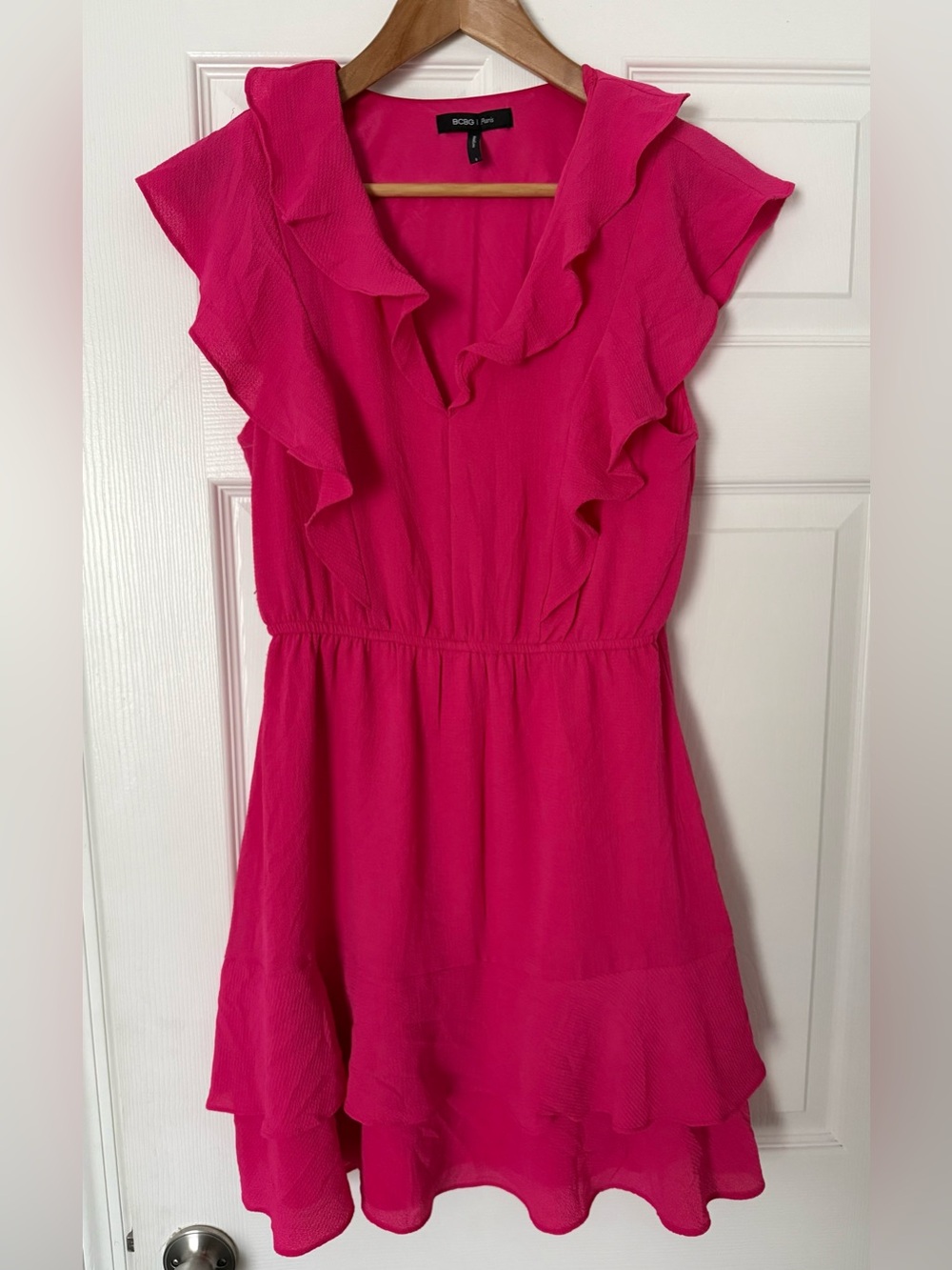BCBG Hot Pink Ruffled Girls' Dress